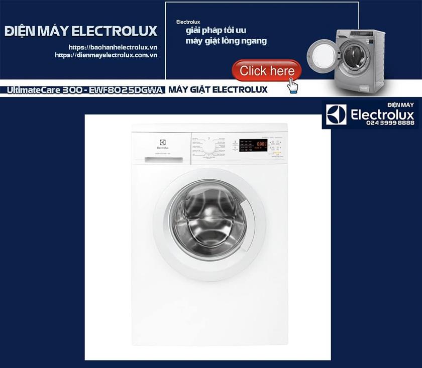 UltimateCare 300 - EWF8025DGWA Electrolux máy giặt cửa trước, công nghệ tiết kiệm điện, chống rung, phù hợp gia đình, model hiện đại, bảo hành Uy tín.