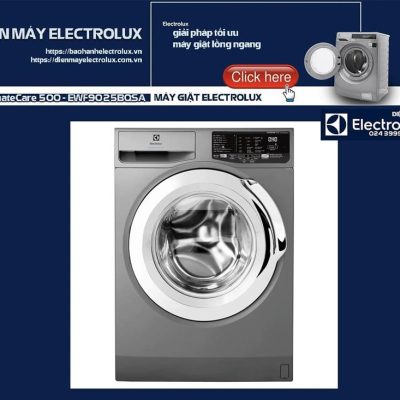 Máy giặt Electrolux màu bạc, thiết kế hiện đại, tích hợp công nghệ mới, phù hợp cho gia đình, tiết kiệm điện năng, vận hành êm ái, dễ sử dụng.