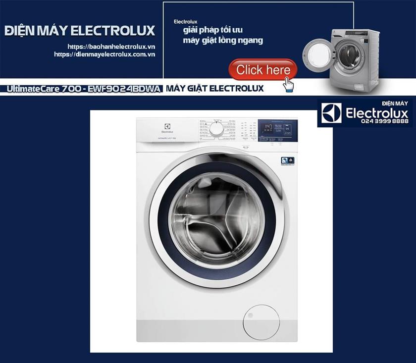 UltimateCare 700 - EWF9024BDWA Máy giặt Electrolux inverter tiết kiệm điện, hoạt động êm ái, công nghệ giặt sạch vượt trội, phù hợp cho gia đình hiện đại.