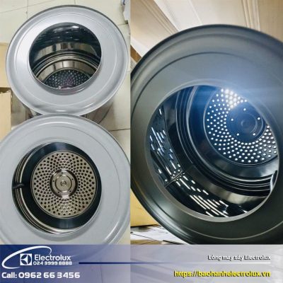 Lồng giặt máy sấy Electrolux bằng thép không gỉ, thiết kế chắc chắn, bền bỉ, phù hợp cho các dòng máy sấy quần áo cao cấp, giúp đồ khô nhanh và tiết kiệm điện năng.