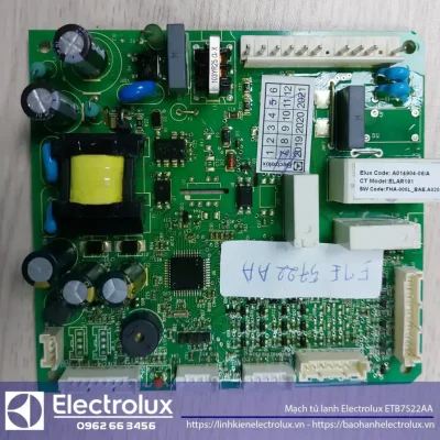 Bo mạch điều khiển tủ lạnh Electrolux ETB7522AA Uy tín, linh kiện điện tử bền bỉ, phù hợp sửa chữa và nâng cấp hệ thống làm lạnh Electrolux.