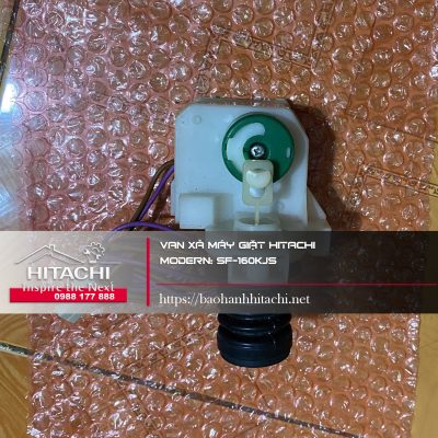 Dây chuyền máy giặt Hitachi model SF-160KJS, bộ phận van xả nước máy giặt, linh kiện điện tử lạnh Nguyên Dương, dịch vụ sửa chữa điện lạnh uy tín tại địa phương.